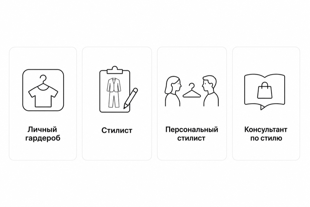 Четыре аудитории StyleDirect: личный гардероб, стилист, персональный стилист, консультант по стилю